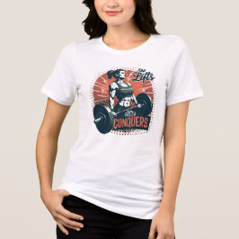 彼女はリフトし、彼女は征服する トライブレンドＴシャツ