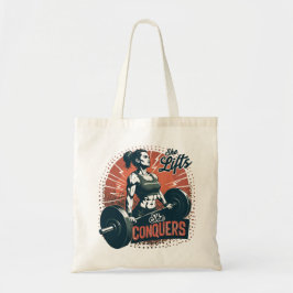 彼女はリフトし、彼女は征服する トートバッグ