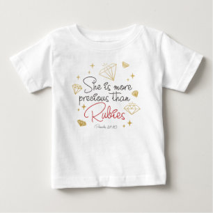 彼女はルビーのボディスーツより大切です ベビーTシャツ