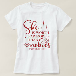 彼女はルビーの女性よりはるかに価値がある Tシャツ