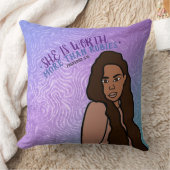 彼女はルビーの箴言3:15より価値がある クッション (ブランケット)