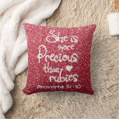 彼女はルビーの諺のグリッターより大切です クッション (ブランケット)