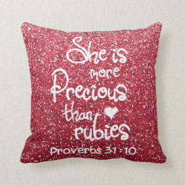 彼女はルビーの諺のグリッターより大切です クッション