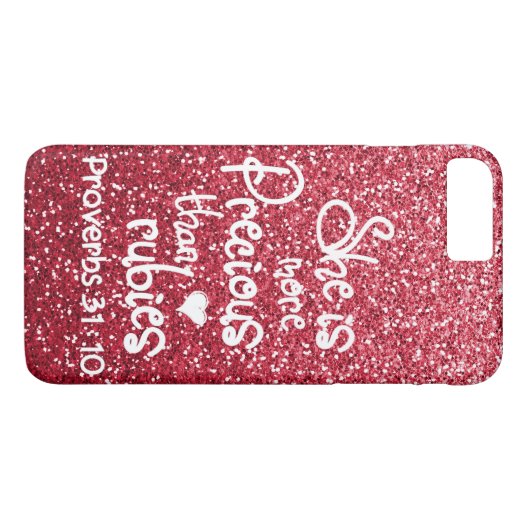 彼女はルビーの諺のグリッターより大切です Case-Mate iPhoneケース (裏面(横))