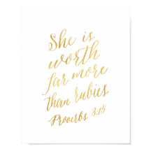 彼女はルビーよりずっと価値がある