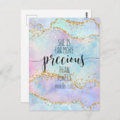 彼女はルビーよりもはるかに価値がある、箴言31:10 ポストカード (正面/裏面)