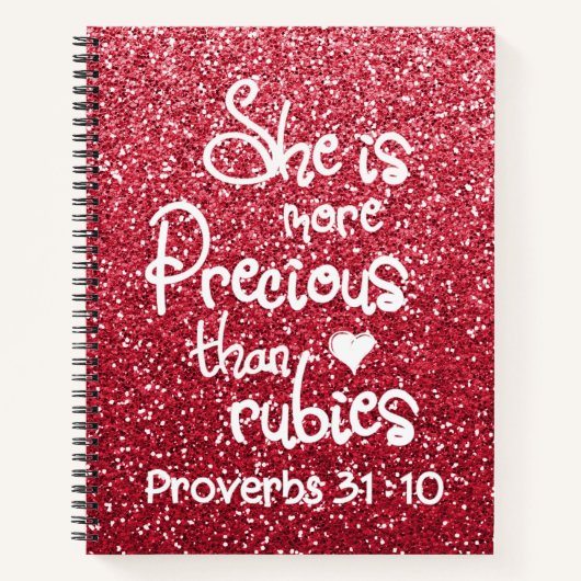 彼女はルビー大切の格言よりグリッター ノートブック (正面)