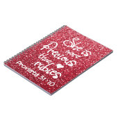 彼女はルビー大切の諺グリッター以上だ ノートブック (左側)