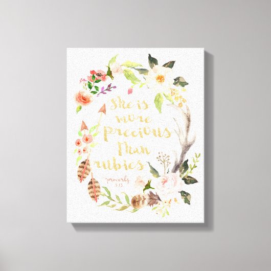 彼女はルビー大切ス以上の壁画だ キャンバスプリント (正面)
