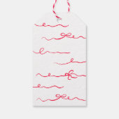 「彼女はレトロなピンクと赤の感謝の気持ちで結婚する」 ギフトタグ (裏面)