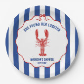 彼女はロブスターを見つけた!マリンテイストのブライズメイドパーティー ペーパープレート (正面)