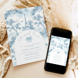 彼女はロマンチックフランスのなブライダルシャワーだ 招待状