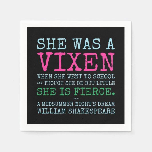 彼女はヴィクセンのカクテルナプキンだった スタンダードカクテルナプキン (正面)