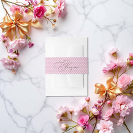 「彼女は一ファンシー人だ」ピンク水玉模様1歳 招待状ベリーバンド