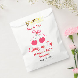 彼女は上のさくらんぼコケットの女の子ベビーシャワー フェイバーバッグ