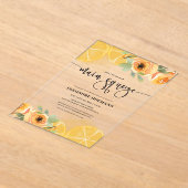 彼女は主なスクイーズのブライダルシャワー招待を見つけた アクリル招待状 (レイダウン)