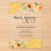 彼女は主なスクイーズのブライダルシャワー招待を見つけた アクリル招待状 (正面)