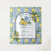 彼女は主な絞りブライダルシャワー背景を見つけた タペストリー (正面)