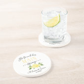 彼女は主な絞りレモンの枕結婚を見つけた コースター (側面)