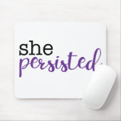 彼女は主張しました(黒か紫色) マウスパッド (マウス)