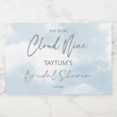 彼女は九重の喜びに満ちた ブライダルシャワーのラベル スパークリングワインラベル (シングルラベル)