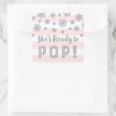 彼女は今すぐピンクポップ・アートののシルバストライプースノー スクエアシール (バッグ)