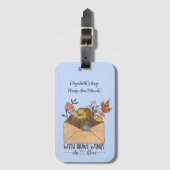 "彼女は住所カード付きの荷札を飛ぶ ラゲッジタグ (正面縦)