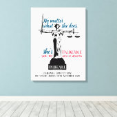 彼女は何をしても好ましくない政治だ キャンバスプリント (インサイチュ (ウッドフロア))