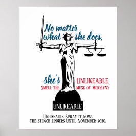 彼女は何をしても好ましくない政治だ ポスター