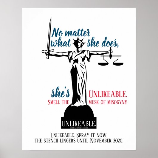 彼女は何をしても好ましくない政治だ ポスター (正面)