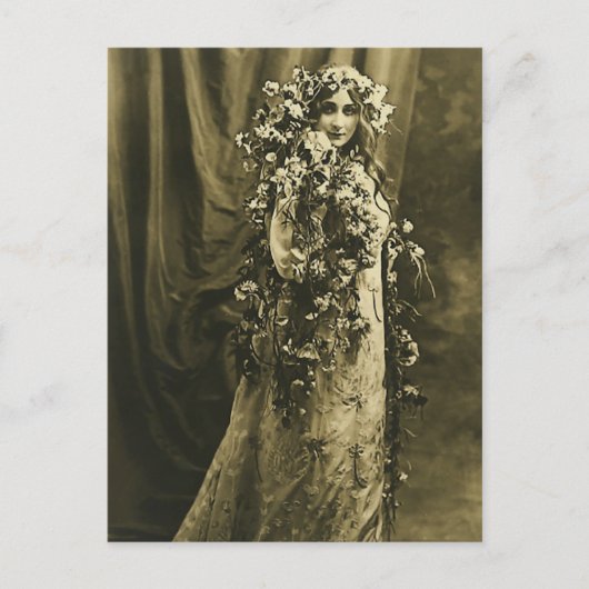 彼女は何を見ているか言った ポストカード (正面)