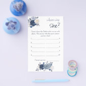 彼女は何処にいた?ブルーフラワーシャワーゲームカード チラシ (シングル)