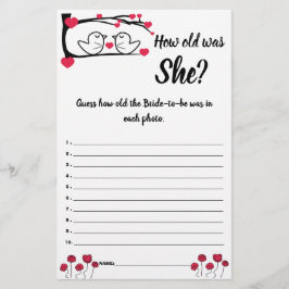 彼女は何歳だった?ゲームカードラブバード チラシ