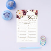 彼女は何歳だった？マルサラ花ゲームカード チラシ (シングル)