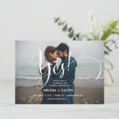 彼女は保存日付の書道カードv3賛成します セーブザデート (スタンド正面)