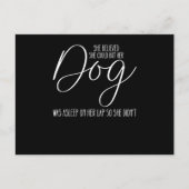 彼女は信じできるのに、彼女の犬はHで眠っていた シーズンポストカード (正面)