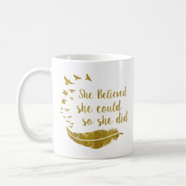 彼女は信じできるようにした コーヒーマグカップ
