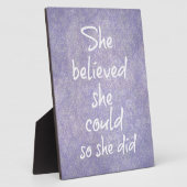 彼女は信じできるように引用文 フォトプラーク (側面)