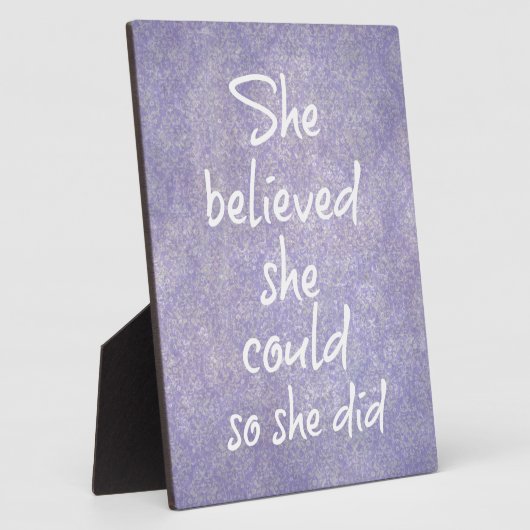 彼女は信じできるように引用文 フォトプラーク (側面)