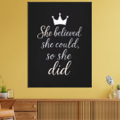 彼女は信じできるよう、彼女はそうした キャンバスプリント (インサイチュ (リビング))