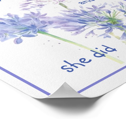 「彼女は信じやる気を起こさせる引用文 ポスター (角)