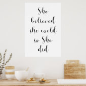 彼女は信じポスターを行うことができた ポスター (キッチン)
