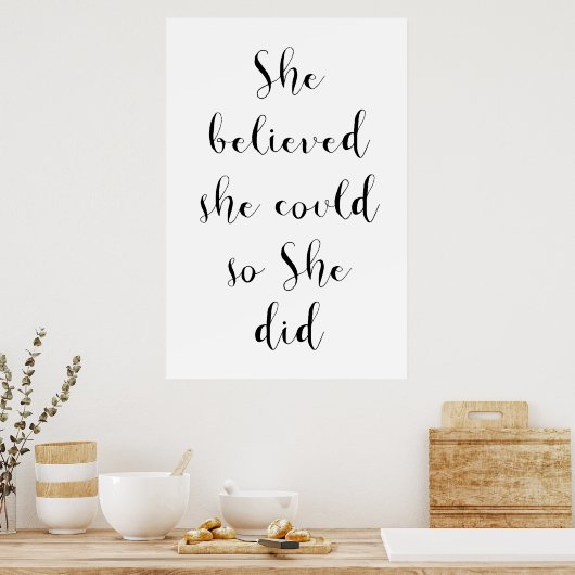 彼女は信じポスターを行うことができた ポスター (キッチン)