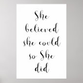 彼女は信じポスターを行うことができた ポスター (正面)