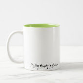 彼女は信じマグできた(カラーインテリア) ツートーンマグカップ (左)