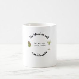 彼女は信じマティニを持っていたように出来た コーヒーマグカップ