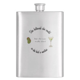 彼女は信じマティニを持っていたように出来た フラスク