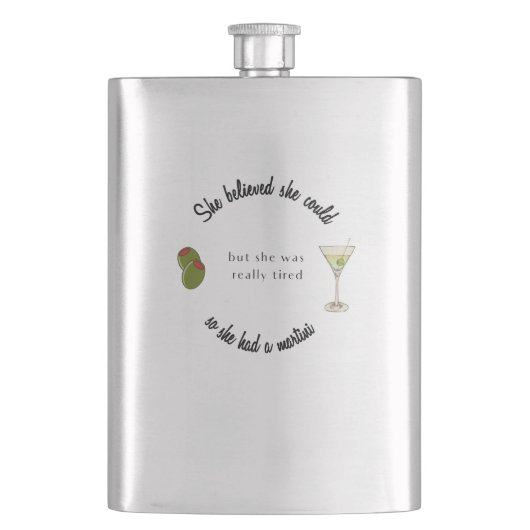 彼女は信じマティニを持っていたように出来た フラスク (正面)