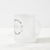 彼女は信じマティニを持っていたように出来た フロストグラスマグカップ (正面右)