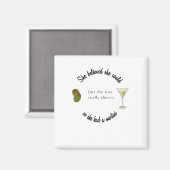 彼女は信じマティニを持っていたように出来た マグネット (正面/裏面)